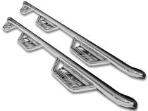 Podium Step SS Wheel-to-Wheel with Bed Access (3 Steps per Side) 3 Inch Main Tube Diameter 2017-2026 Ford F-250/350 6.75 Inch Bed Crew Cab Polished Stainless NFab