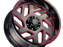 Aluminum Wheels 20x10 M19 GBMLR Series Gloss Black/Candy Red 6 On 139.7 Bolt Pattern -19 Offset Off Road Monster