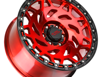 Aluminum Wheels 20x9.5 M50 RBR Series Candy Red/Black Ring 8 On 180 Bolt Pattern -12 Offset Off Road Monster