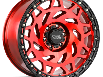 Aluminum Wheels 17x9 M50 RBR Series Candy Red/Black Ring 6 On 139.7 Bolt Pattern 0 Offset Off Road Monster