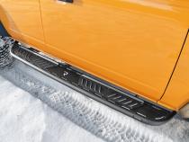 Roan Running Board Full Length (2 Steps per Side) 2021-2025 Ford Bronco 4-Dr Textured Black NFab