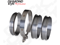 4 Inch Quick Connect Couplers 6 CNC Machined Flanges And 2 V-Band Clamp Diamond Eye