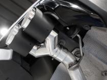 Axle-Back 2.5 inch Dual Rear Quad Carbon Fiber Tips (4) 4.0 inch OD Dual Out Explorer 20-Up Lincoln Aviator MBRP