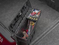 Truck Bed Storage Box Swing Case 1999-2016 Ford F-250/350 Drivers Side Black Smooth Will Not Fit 2013-2016 Models With Factory Tow Package Will Not Work With Flex Series Covers UnderCover