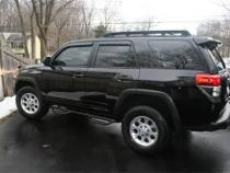 Nerf Step Bar Wheel-to-Wheel (2 Steps per Side) 3 Inch Main Tube Diameter 2003-2009 Toyota 4Runner Textured Black NFab