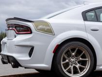 2015-Up Dodge Durango/Charger T304 Stainless Steel with Carbon Fiber Tips, 5 Inch OD Out, Angle Cut, Sold In Pairs MBRP