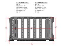 The N-FAB Universal Roof Rack Small 34.25 in Wide adds essential overhead cargo capacity and fits OEM and aftermarket crossbars on most cars, CUVs, and SUVs NFab